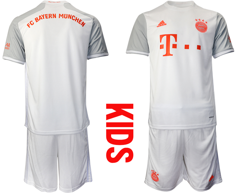 Youth 2020-2021 club Bayern Munich away blank white Soccer Jerseys