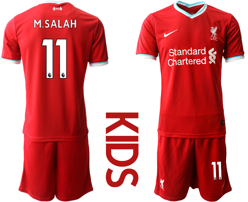 Youth 2020-2021 club Liverpool home 11 red Soccer Jerseys