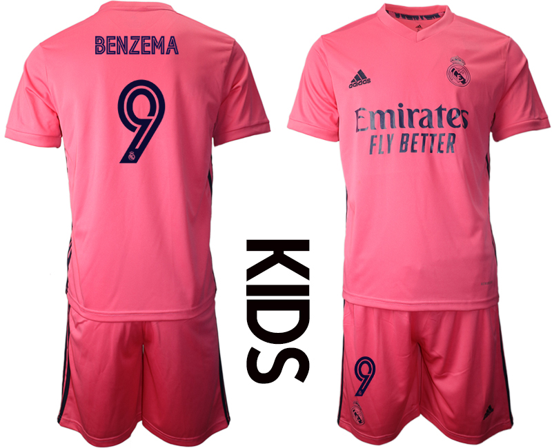 Youth 2020-2021 club Real Madrid away 9 pink Soccer Jerseys