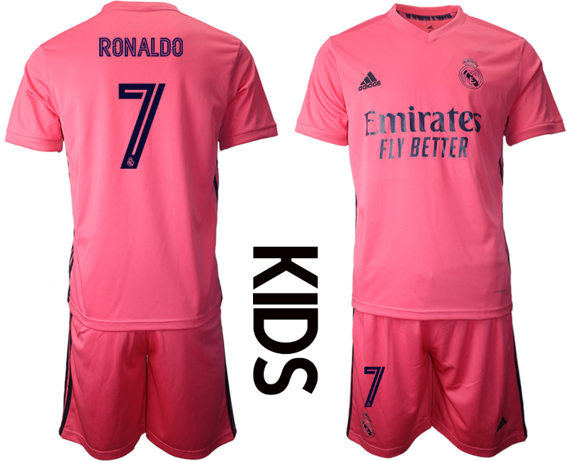 Youth 2020-2021 club Real Madrid away 7 pink Soccer Jerseys1