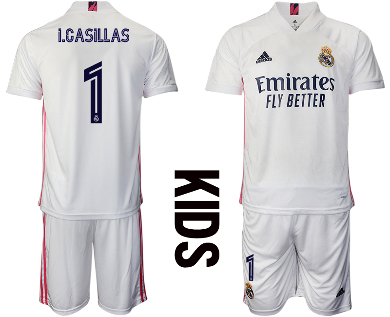 Youth 2020-2021 club Real Madrid home 1 white Soccer Jerseys