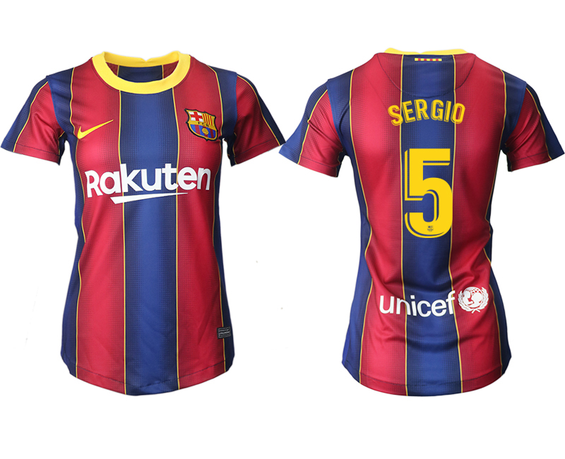 Women 2020-2021 Barcelona home aaa version 5 red Soccer Jerseys