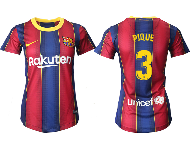 Women 2020-2021 Barcelona home aaa version 3 red Soccer Jerseys