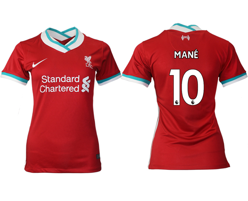 Women 2020-2021 Liverpool home aaa version 10 red Soccer Jerseys