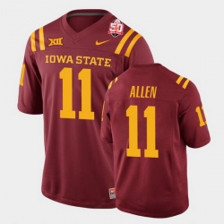 Men Iowa State Cyclones #11 Chase Allen 2021 Fiesta Bowl Cardinal College Football Jersey