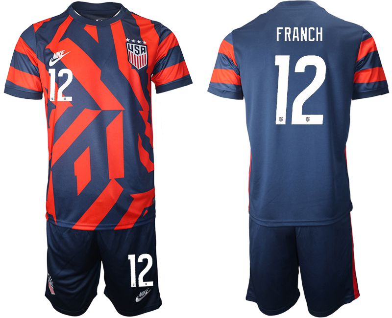 Men 2020-2021 National team United States away 12 blue Nike Soccer Jersey