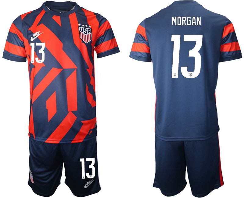 Men 2020-2021 National team United States away 13 blue Nike Soccer Jerseys