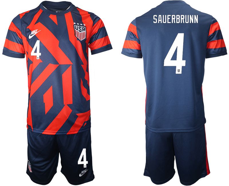 Men 2020-2021 National team United States away 4 blue Nike Soccer Jersey