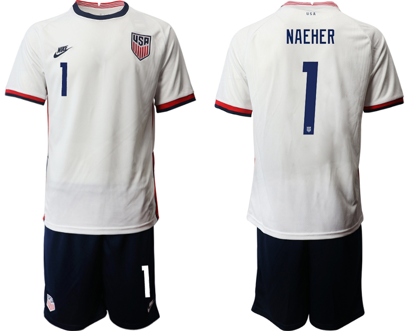 Men 2020-2021 Season National team United States home white 1 Soccer Jersey