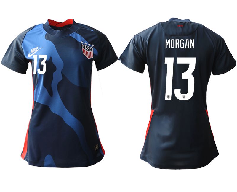 Women 2020-2021 Season National Team America away aaa 13 blue Soccer Jerseys