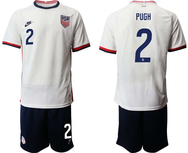 Men 2020-2021 Season National team United States home white 2 Soccer Jersey