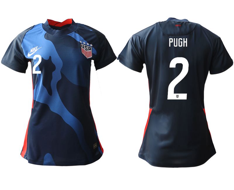 Women 2020-2021 Season National Team America away aaa 2 blue Soccer Jerseys1