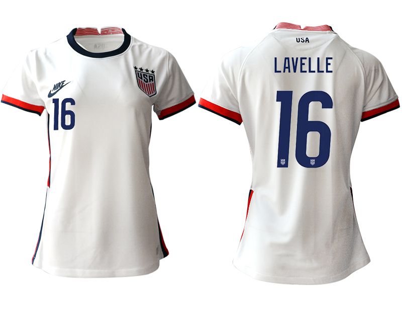 Women 2020-2021 Season National Team America home aaa 16 white Soccer Jerseys