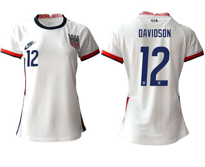 Women 2020-2021 Season National Team America home aaa 12 white Soccer Jerseys