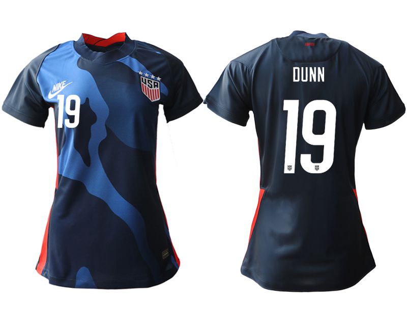 Women 2020-2021 Season National Team America away aaa 19 blue Soccer Jerseys