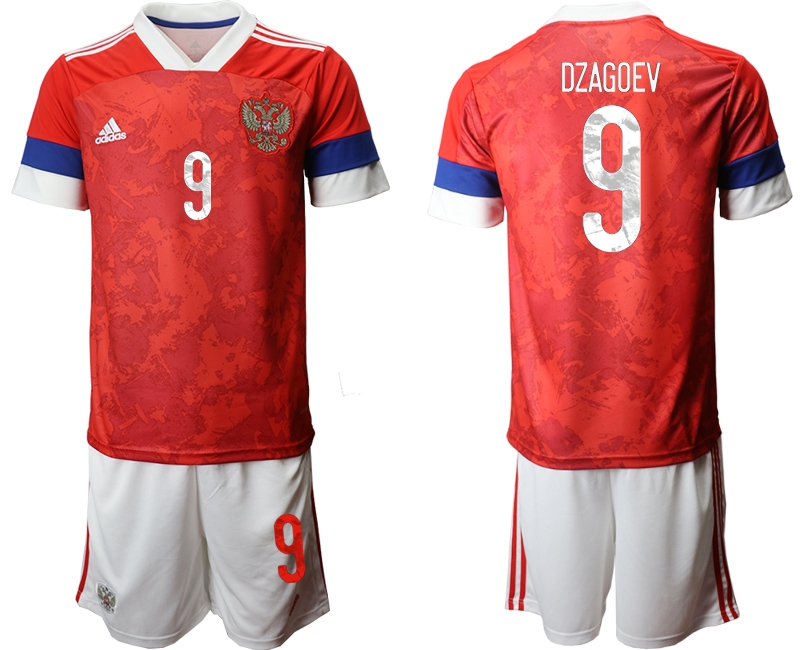 Men 2021 European Cup Russia red home 9 Soccer Jerseys