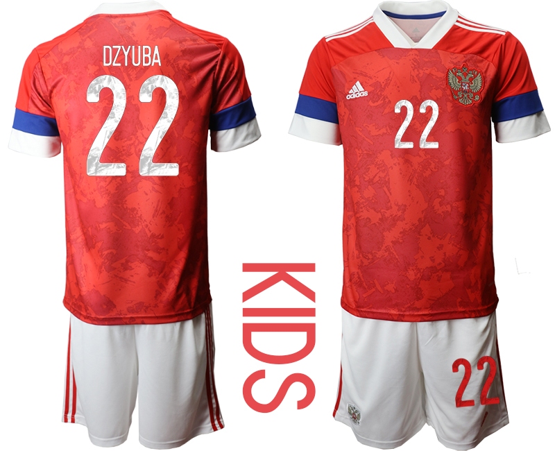 Youth 2021 European Cup Russia red home 22 Soccer Jerseys