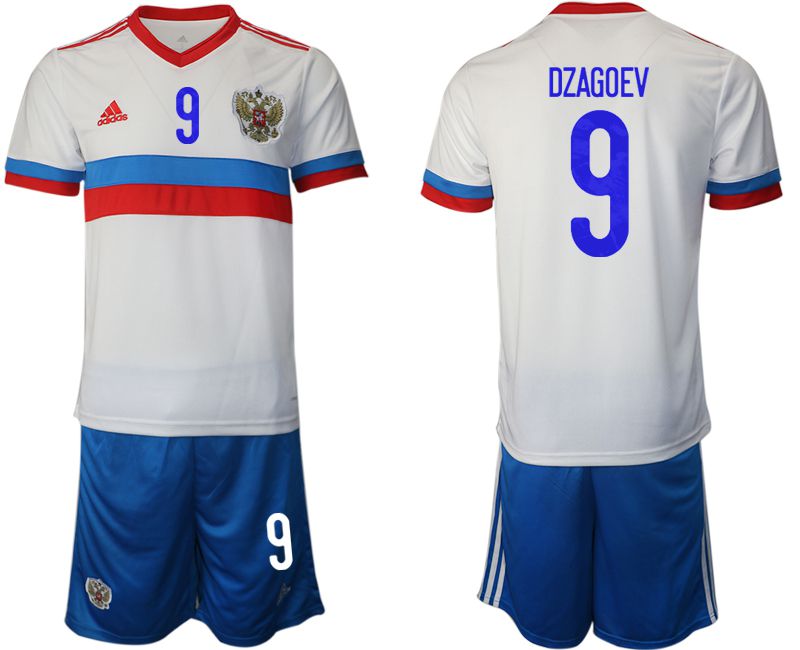 Men 2020-2021 European Cup Russia away white 9 Adidas Soccer Jersey