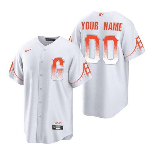 Men's San Francisco Giants Custom White 2021 City Connect MLB Cool Base Nike Jersey