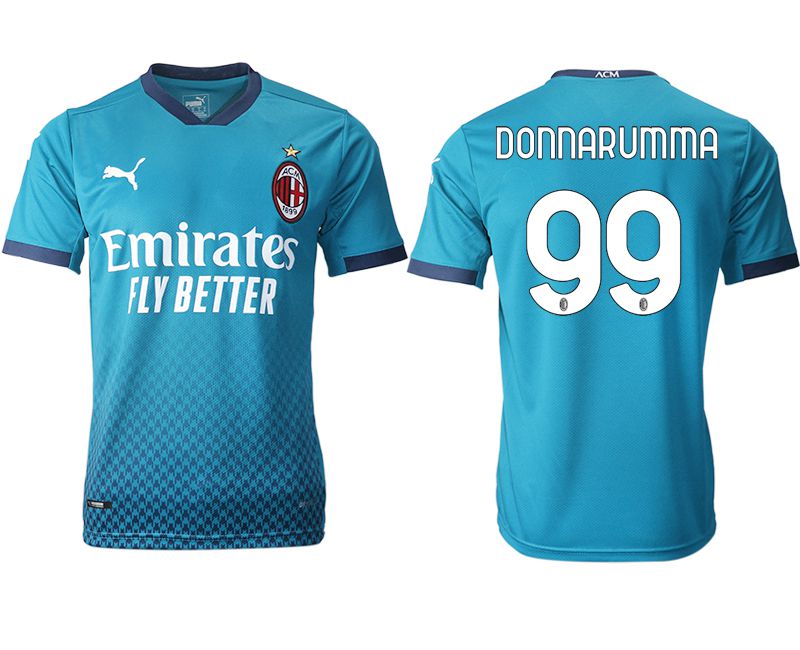 Men 2020-2021 club AC milan away aaa version 99 blue Soccer Jerseys