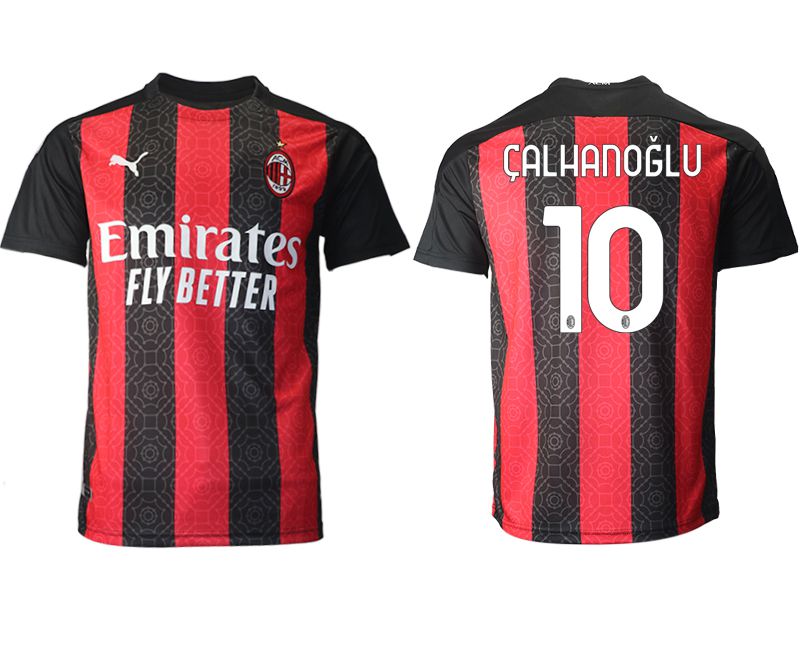 Men 2020-2021 club AC milan home aaa version 10 red Soccer Jerseys