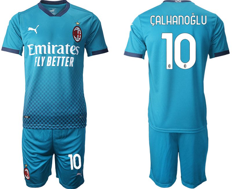 Men 2020-2021 club AC milan away 10 blue Soccer Jerseys