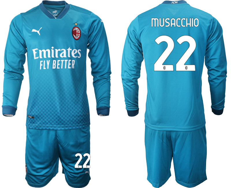 2021 Men AC milan away long sleeve 22 soccer jerseys