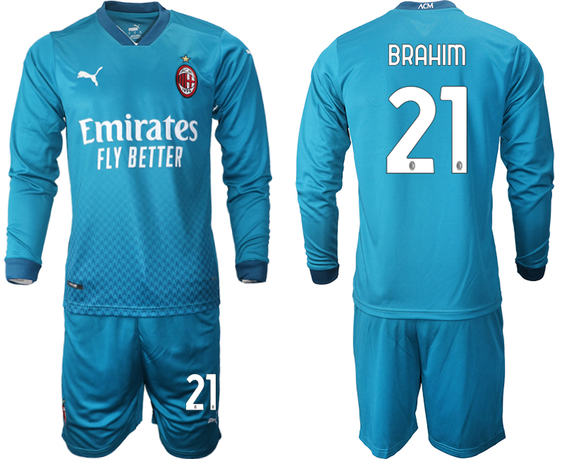 2021 Men AC milan away long sleeve 21 soccer jerseys