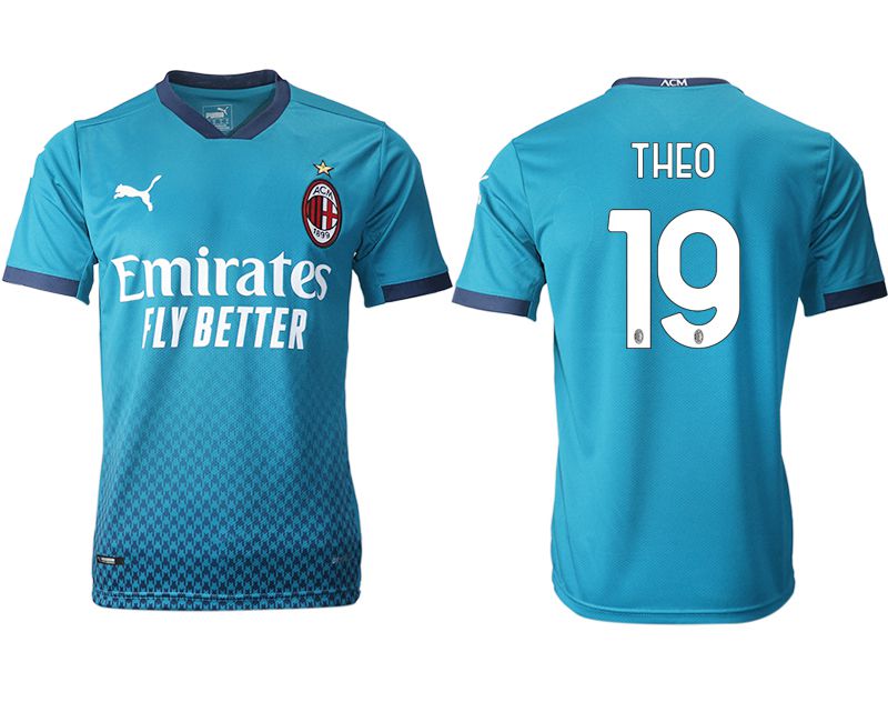 Men 2020-2021 club AC milan away aaa version 19 blue Soccer Jerseys