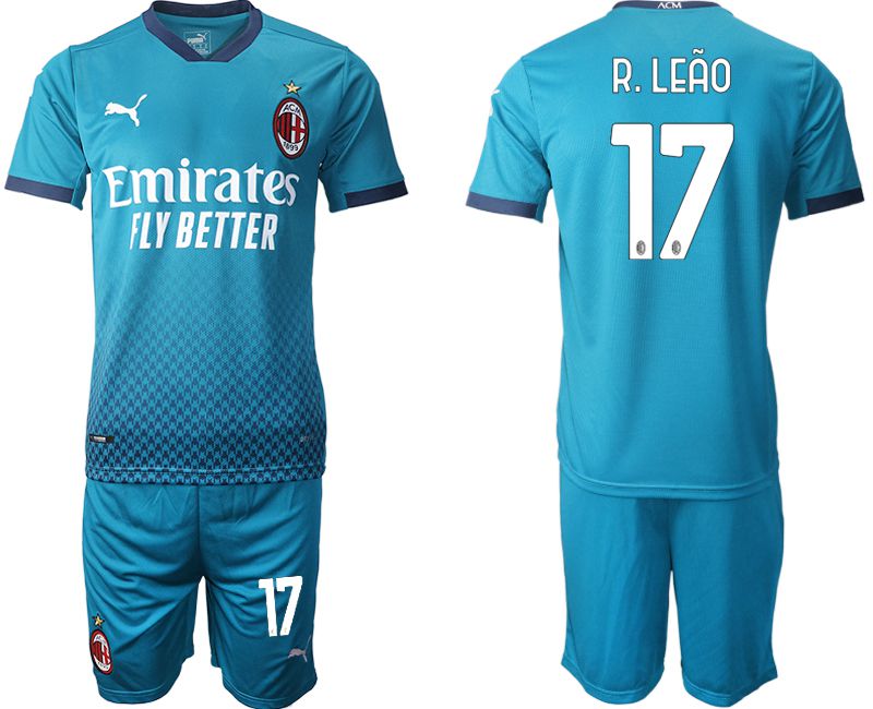 Men 2020-2021 club AC milan away 17 blue Soccer Jerseys