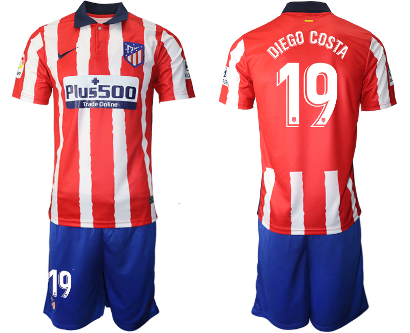 Men 2020-2021 club Atletico Madrid home 19 red Soccer Jerseys