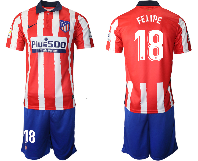 Men 2020-2021 club Atletico Madrid home 18 red Soccer Jerseys