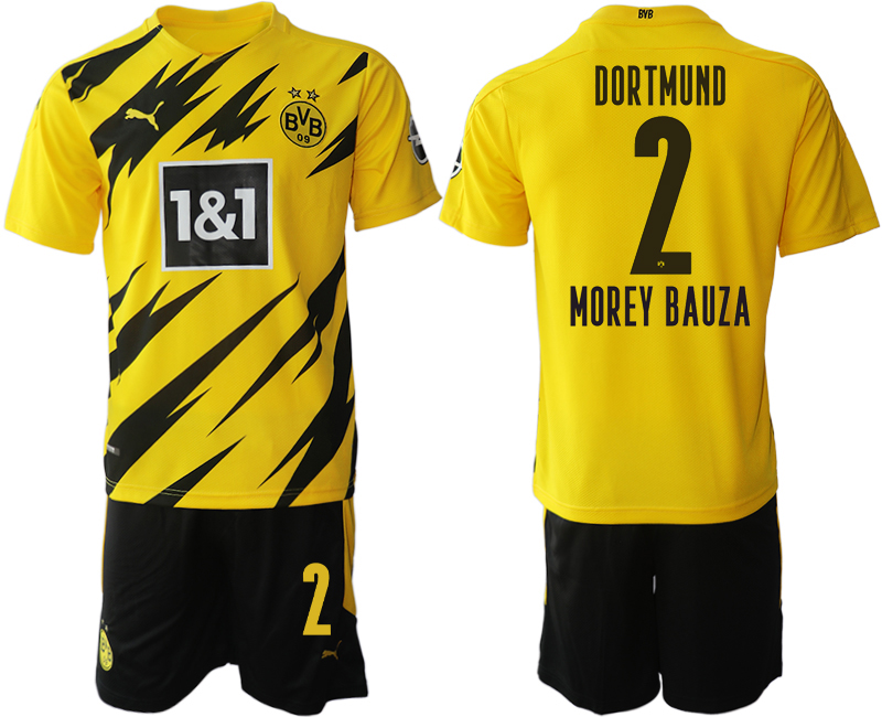 Men 2020-2021 club Borussia Dortmund home 2 yellow Soccer Jerseys