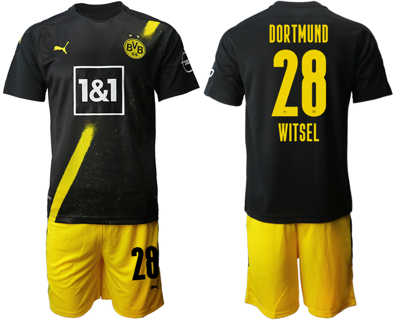 Men 2020-2021 club Borussia Dortmund away 28 black Soccer Jerseys