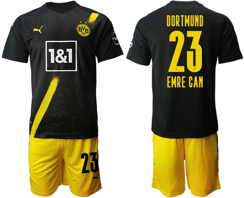 Men 2020-2021 club Borussia Dortmund away 23 black Soccer Jerseys