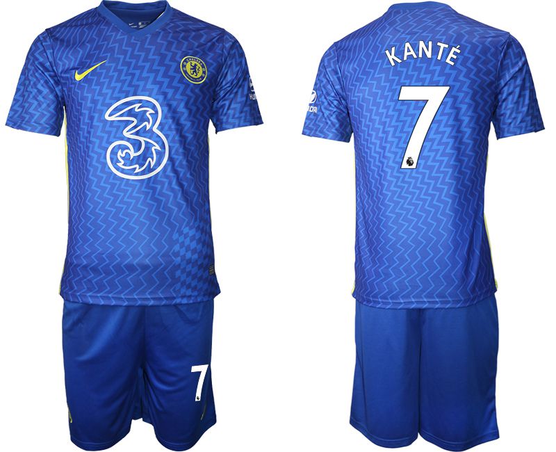 Men 2021-2022 Club Chelsea FC home blue 7 Nike Soccer Jersey