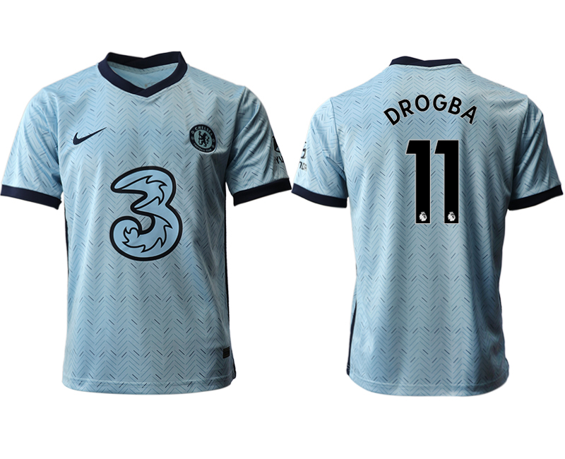 Men 2020-2021 club Chelsea away aaa version 11 Light blue Soccer Jerseys