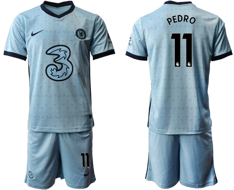 Men 2020-2021 club Chelsea away Light blue 11 Soccer Jerseys1