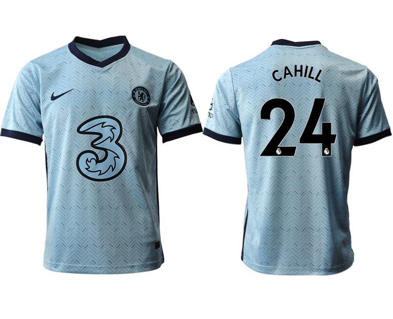 Men 2020-2021 club Chelsea away aaa version 24 Light blue Soccer Jerseys