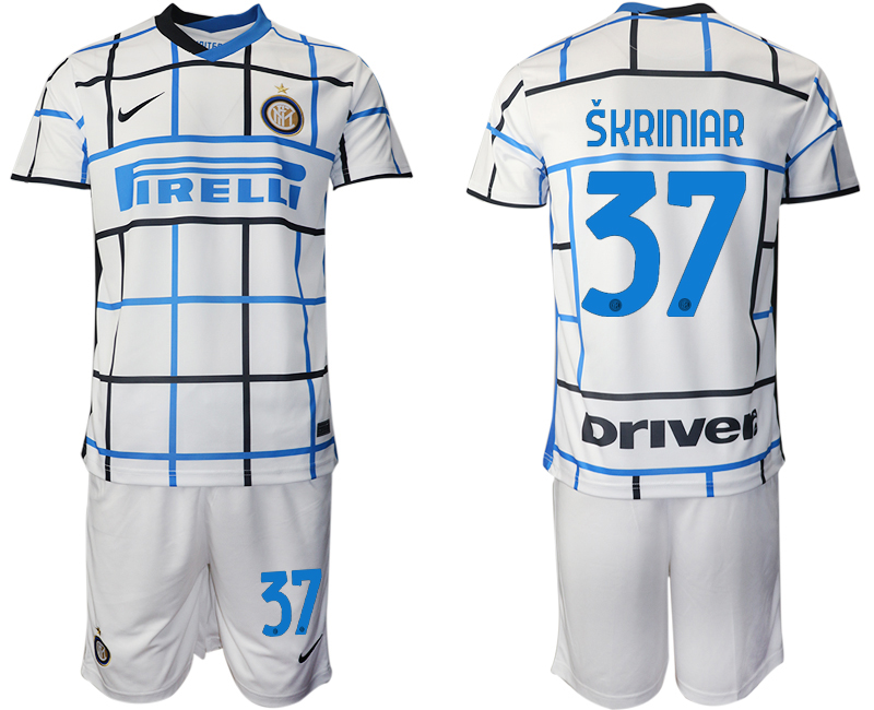 Men 2020-2021 club Inter milan away 37 white Soccer Jerseys