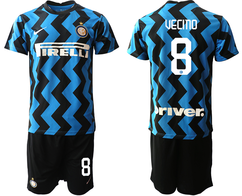 Men 2020-2021 club Inter milan home 8 blue Soccer Jerseys