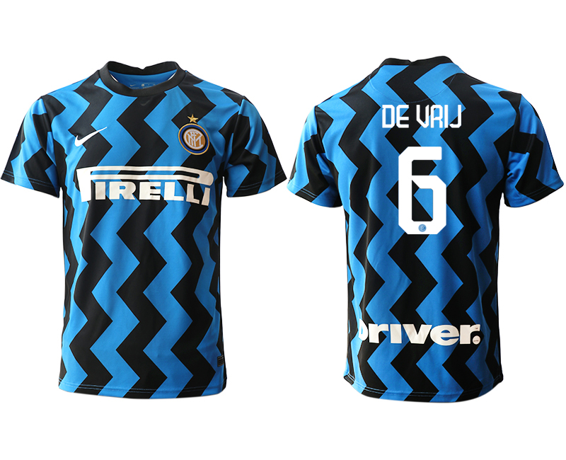 Men 2020-2021 club Inter Milan home aaa versio 6 blue Soccer Jerseys