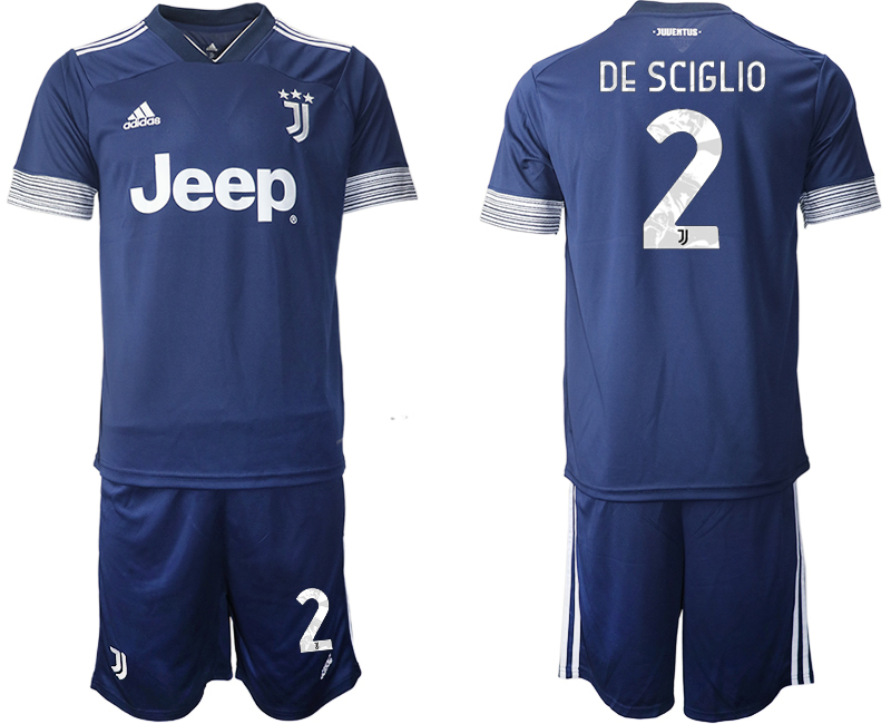 Men 2020-2021 club Juventus away 2 blue Soccer Jerseys