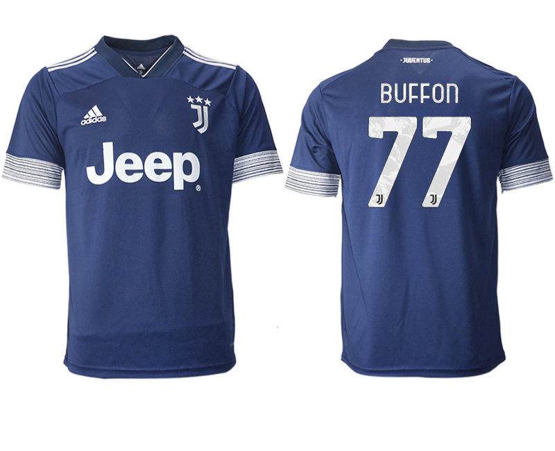 Men 2020-2021 club Juventus away aaa version 77 blue Soccer Jerseys