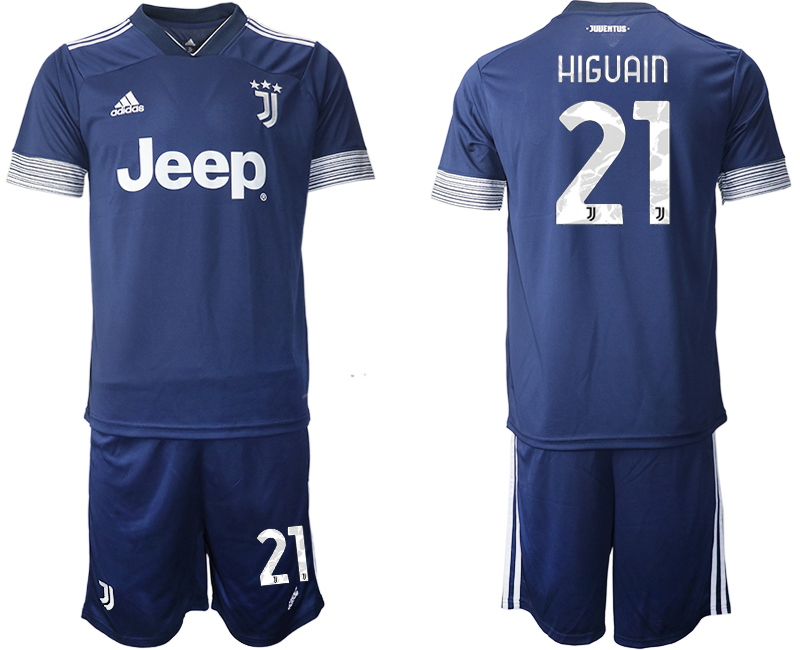 Men 2020-2021 club Juventus away 21 blue Soccer Jerseys