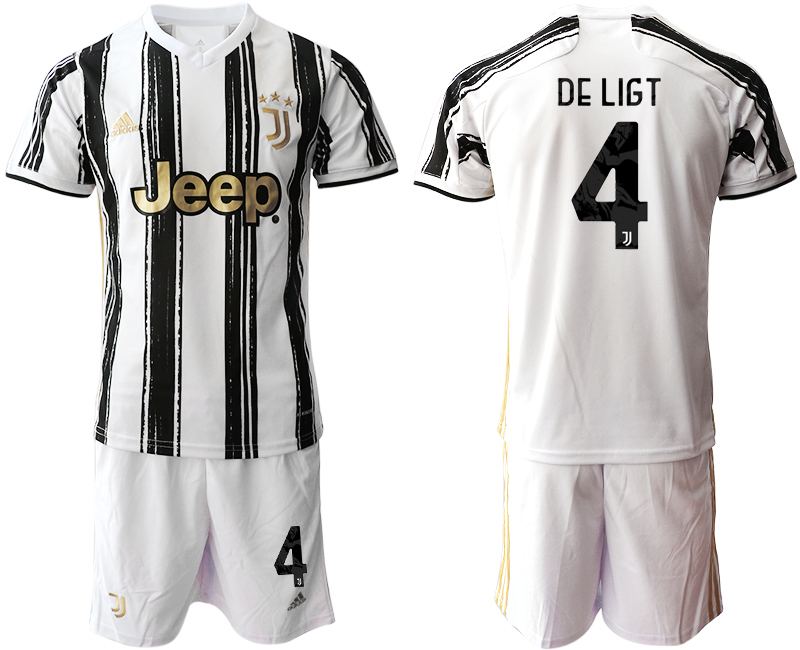 Men 2020-2021 club Juventus home 4 white black Soccer Jerseys