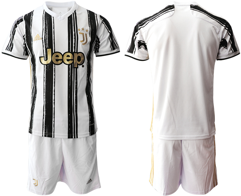 Men 2020-2021 club Juventus home blank white black Soccer Jerseys