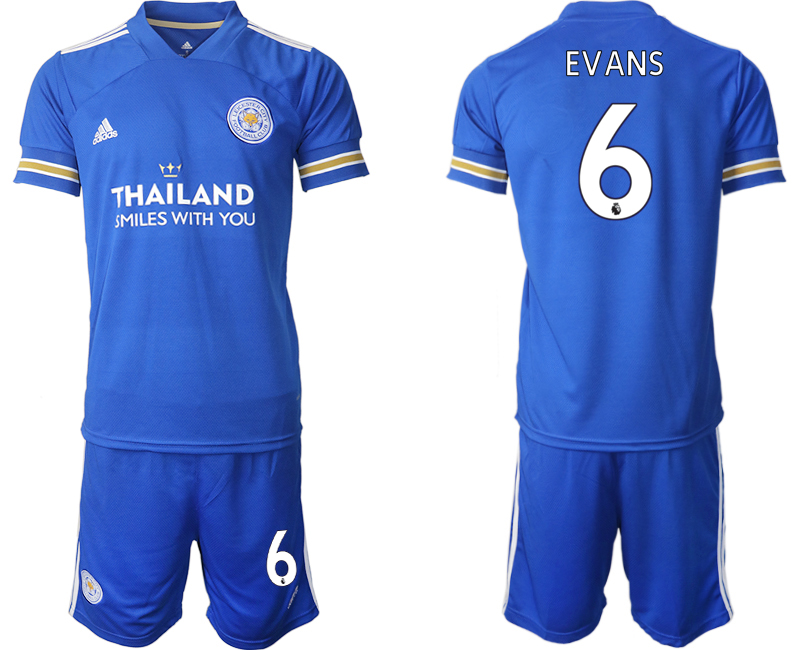 Men 2020-2021 club Leicester City home 6 blue Soccer Jerseys