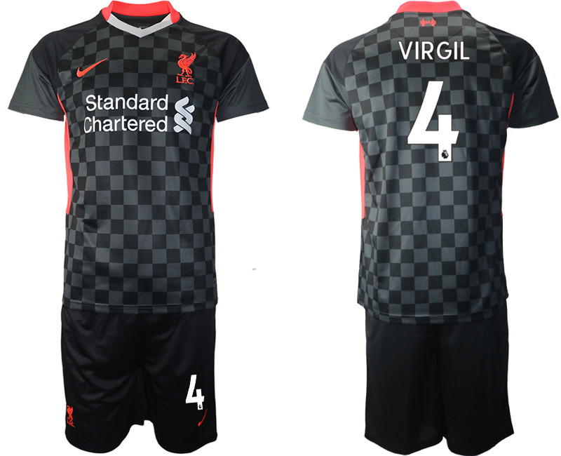 Men 2020-2021 club Liverpool Second away 4 black Soccer Jerseys