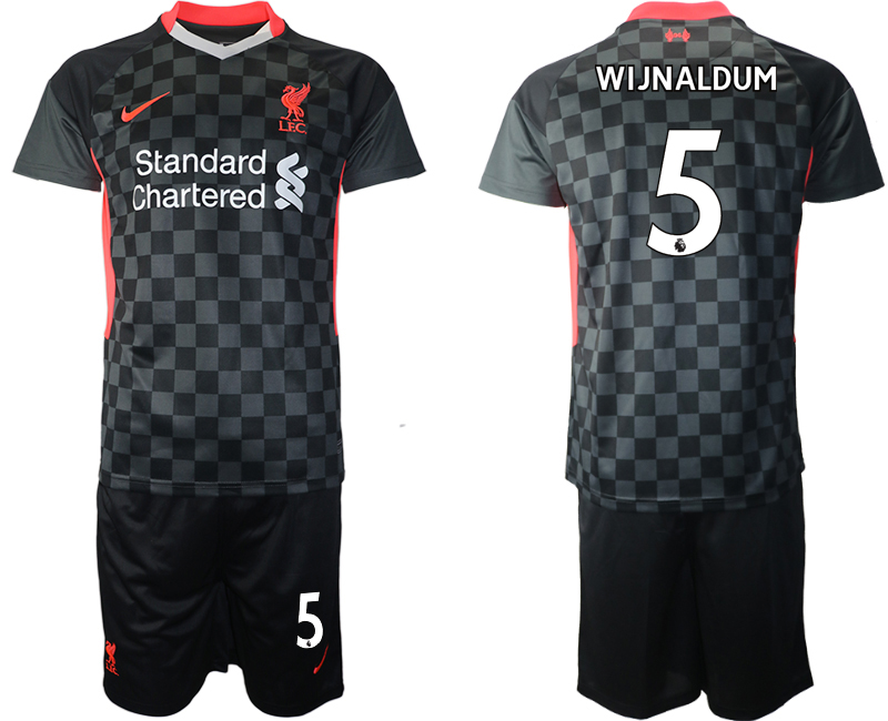 Men 2020-2021 club Liverpool Second away 5 black Soccer Jerseys